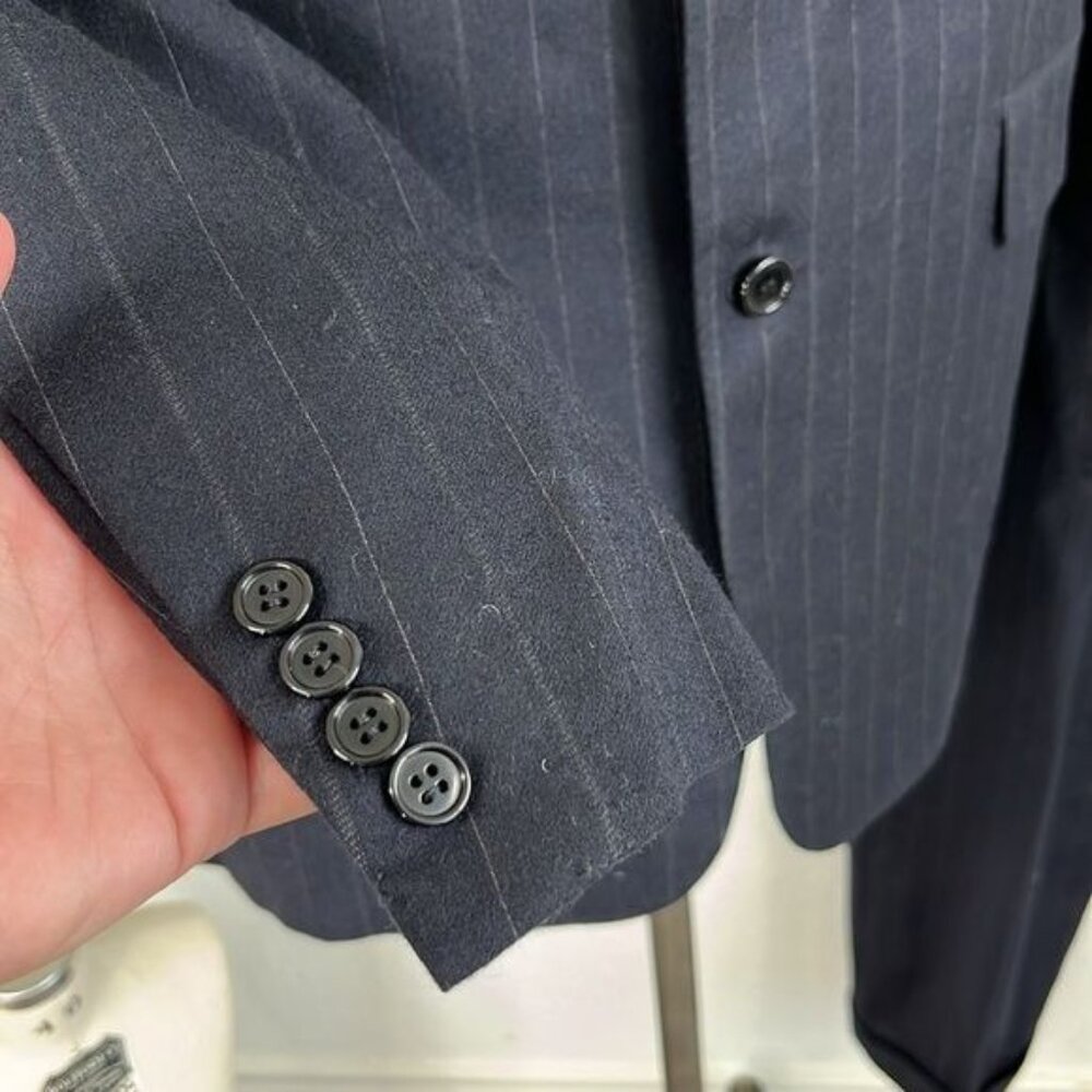 Brioni Clappers VTG Pinstriped Cashmere Wool 2 Pc 2 Button Suit suit - Picture 2 of 14
